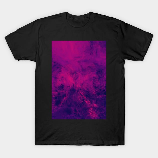 Dark Pink and Purple Abstract Splash Artwork T-Shirt by love-fi